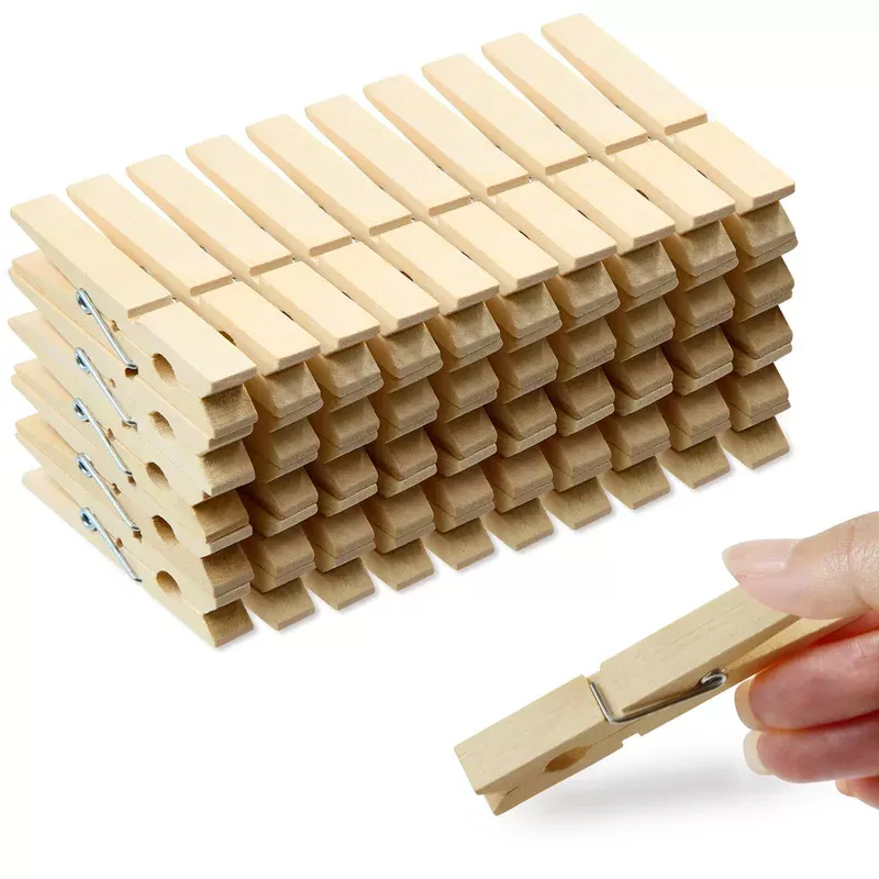 (Pack of 50) Wooden Clothespins About 2-7/8″ Long