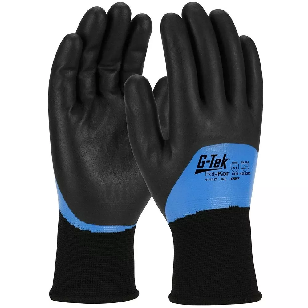 PIP Safety G-Tek PolyKor Double-Dipped Nitrile Foam Gloves - Small PIP41-1417/S
