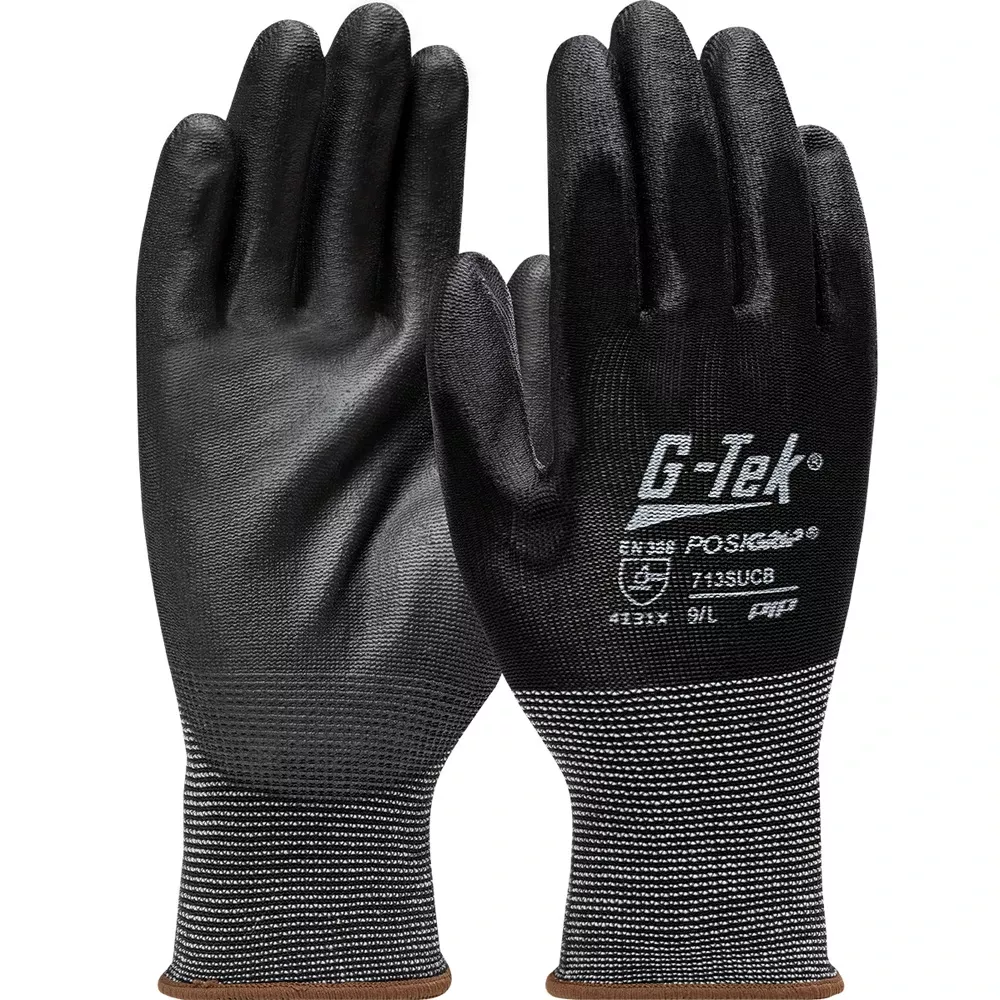 PIP Safety | West Chester G-Tek PosiGrip Nylon Glove with Polyurethane Coated Flat Grip 713SUCB/M