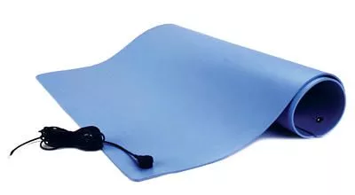 Premium 3-Layer Vinyl Worksurface Matting, Blue, Roll, 0.125" x 36" x 50'