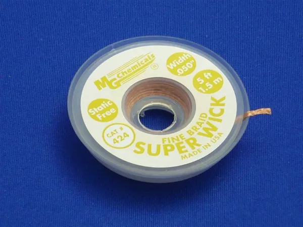 RMA Super Wick™, Size No.(2), Width (1.5mm), Length (5 ft), Colour (Yellow)