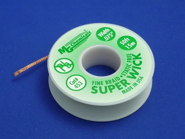 RMA Super Wick™, Size No.(3), Width (2.0mm), Length (50 ft), Colour (Green)
