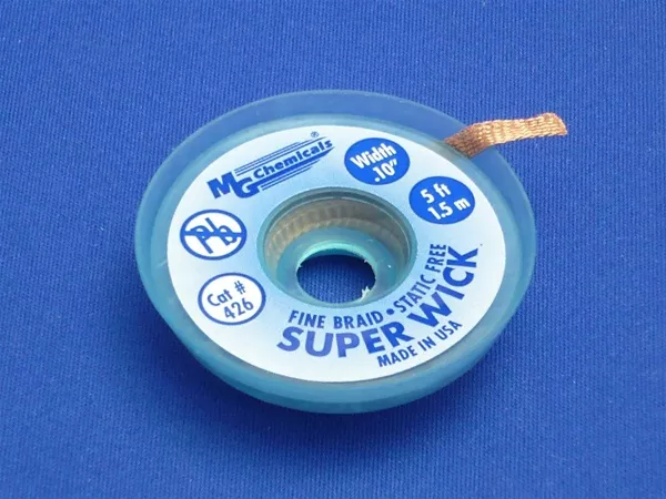 RMA Super Wick™, Size No.(4), Width (2.5mm), Length (5 ft), Colour (Blue)