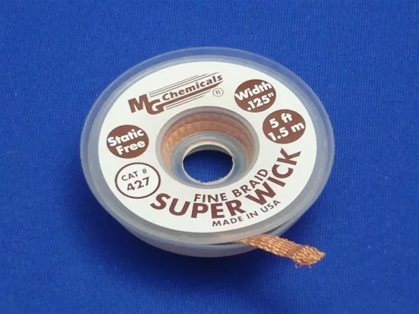 RMA Super Wick™, Size No.(5), Width (3.0mm), Length (5 ft), Colour (Brown)