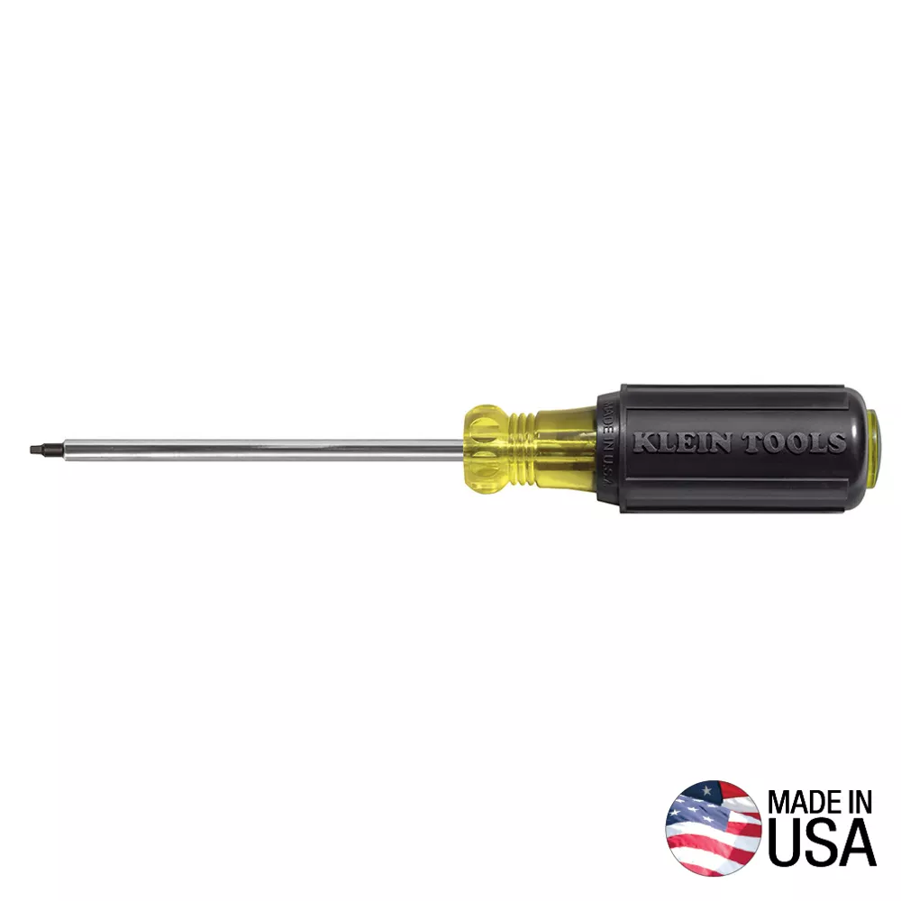 Screwdriver Cushion-Grip, 4" Round Shank, Square Recess #3