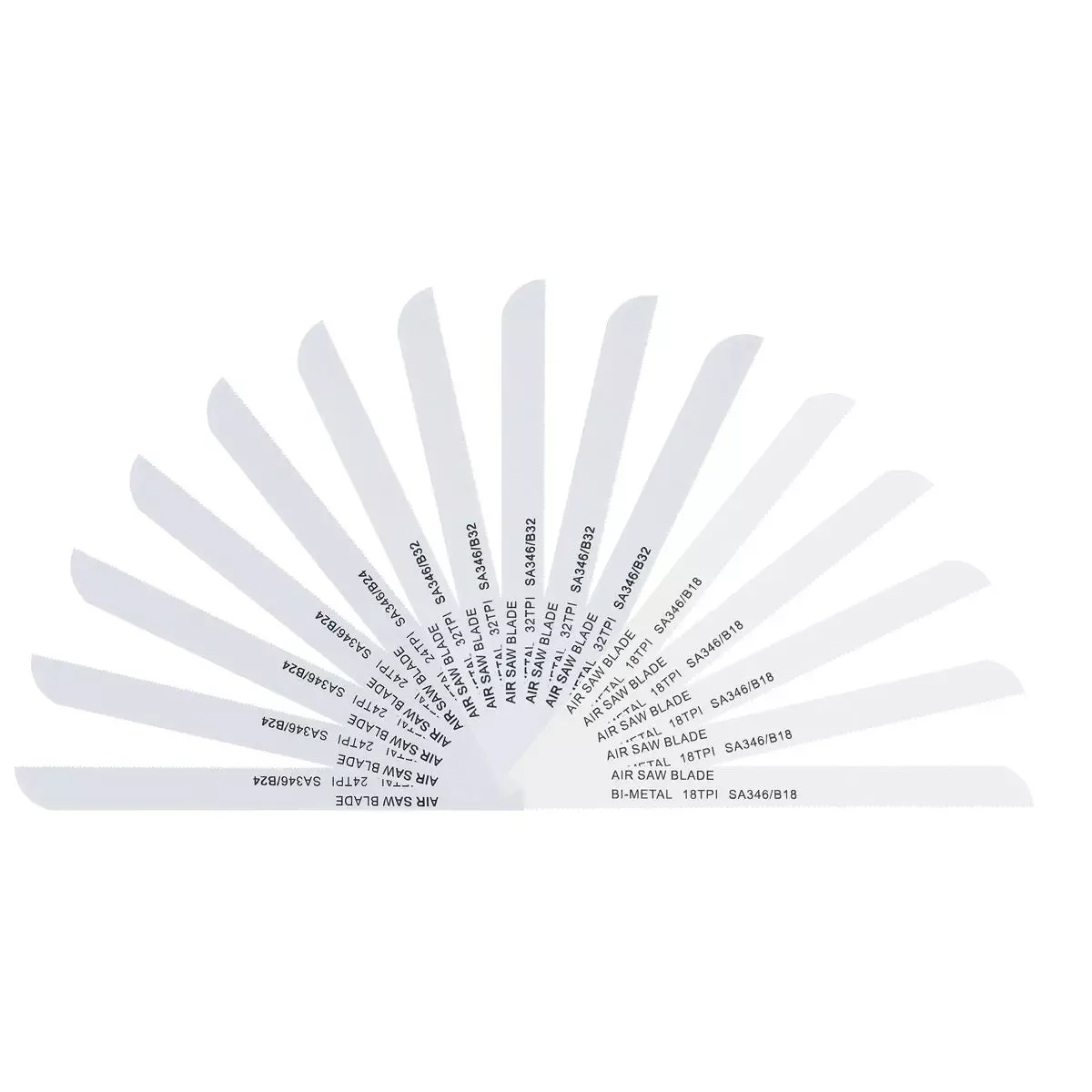 Sealey 141mm Air Saw Blades Mixed - Pack of 15