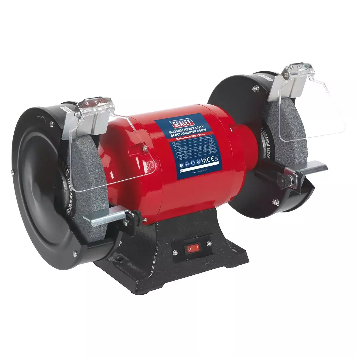 Sealey 200mm Heavy-Duty Bench Grinder 600W/230V