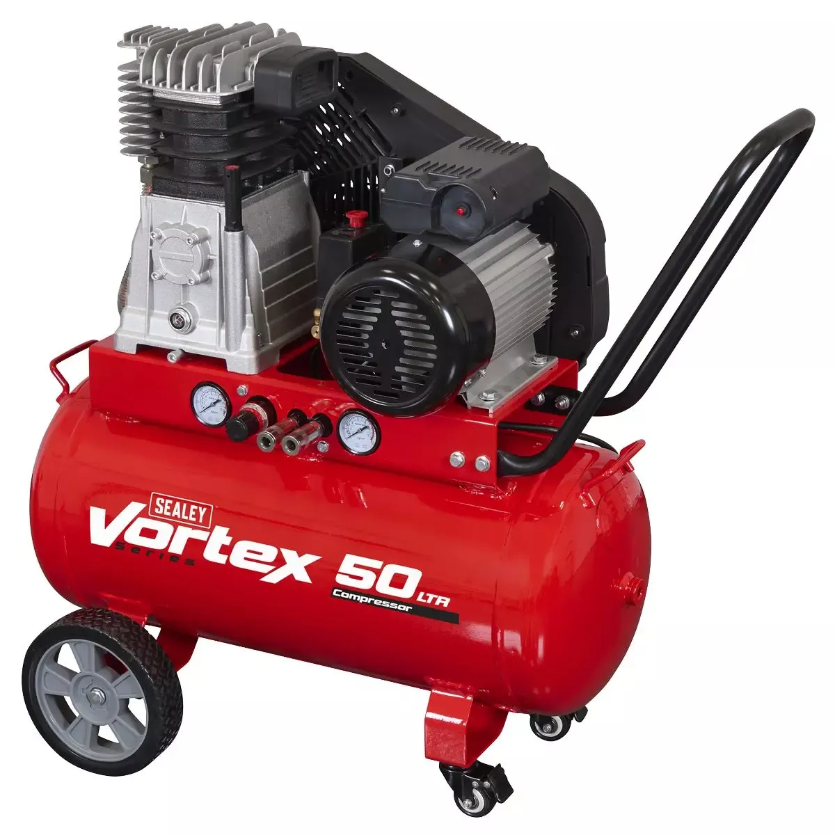 Sealey 50L Belt Drive Air Compressor with Cast Cylinders & Wheels 3hp