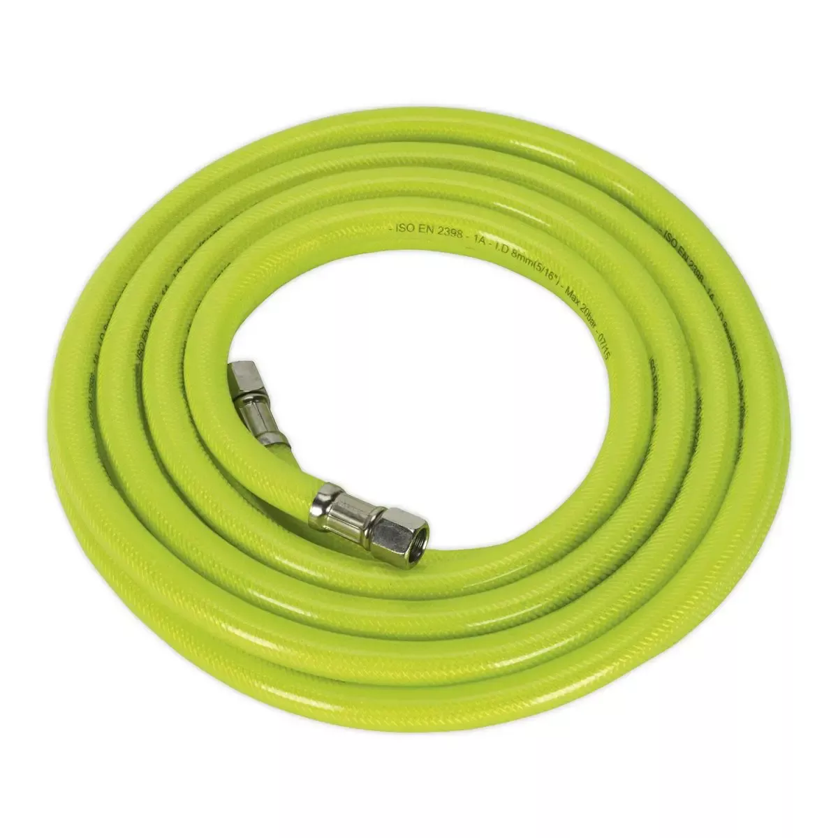 Sealey Air Hose High-Visibility 5m x Ø8mm with 1/4"BSP Unions