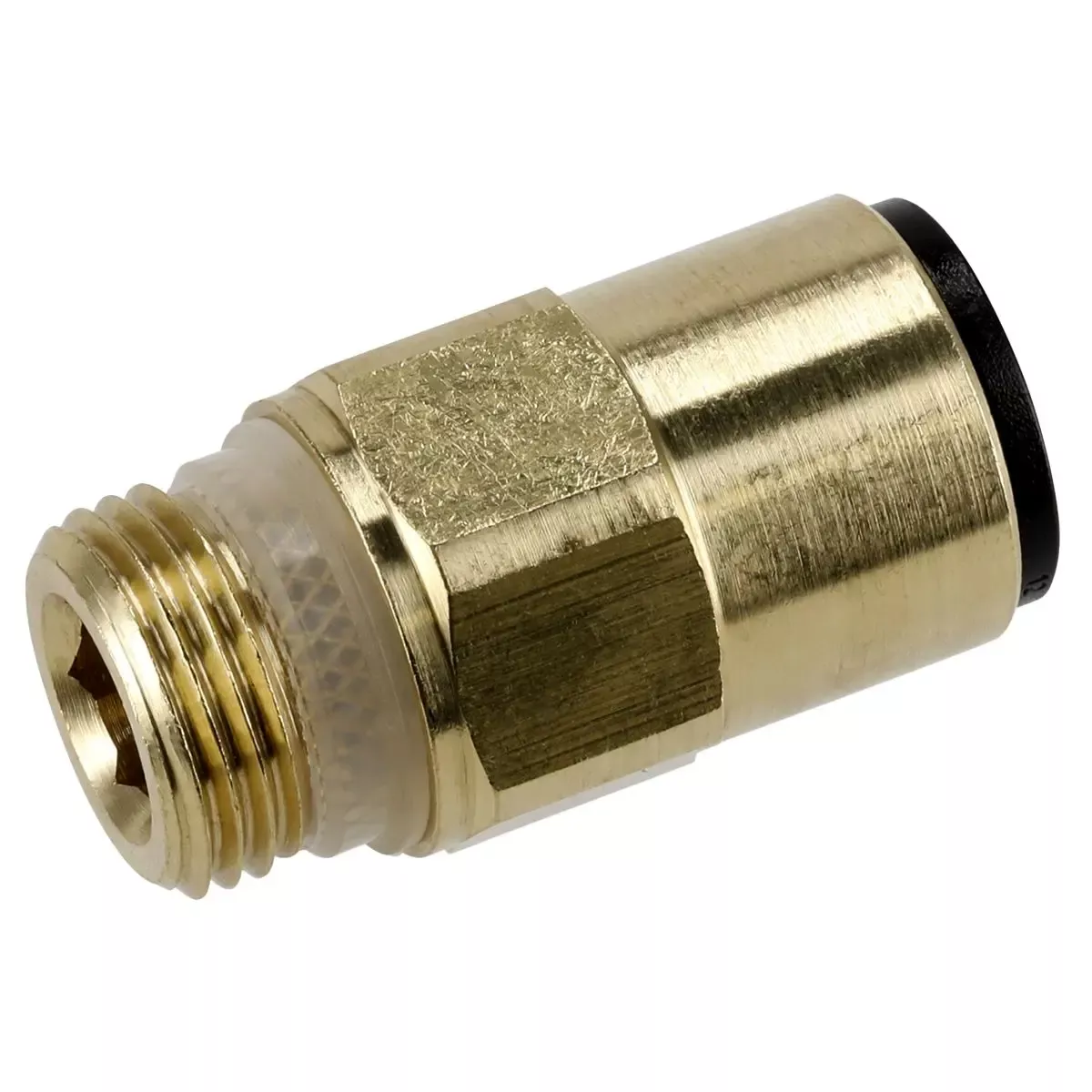 Sealey Brass SuperThread Straight Adaptor 12mm x 3/8"BSP Pack of 2 (John Guest Speedfit)