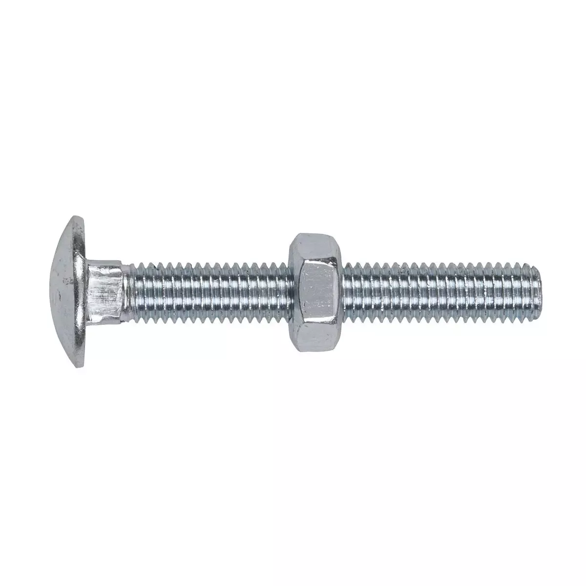 Sealey Coach Bolt & Nut DIN 603 - M10 x 75mm Zinc Pack of 50