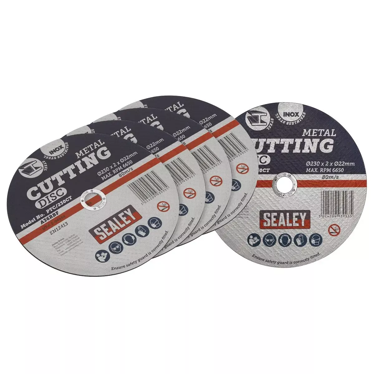 Sealey Cutting Disc PackØ230 x 2mm Ø22mm Bore