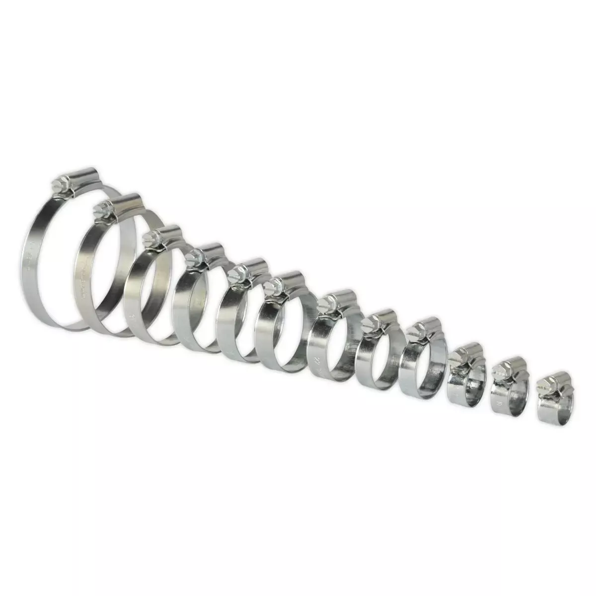 Sealey Hose Clip Assortment 85pc Ø8-57mm Zinc Plated