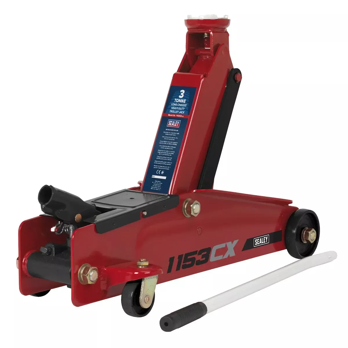 Sealey Long Reach Heavy-Duty Trolley Jack 3 Tonne