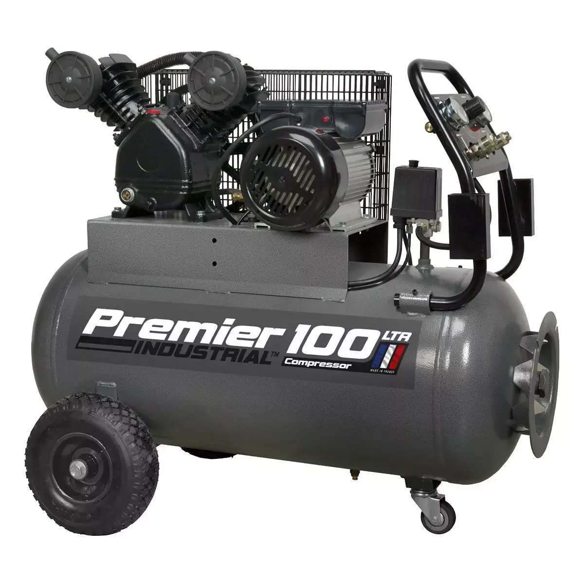 Sealey Premier Industrial Premier 100L Belt Drive Air Compressor with Front Control Panel 3hp