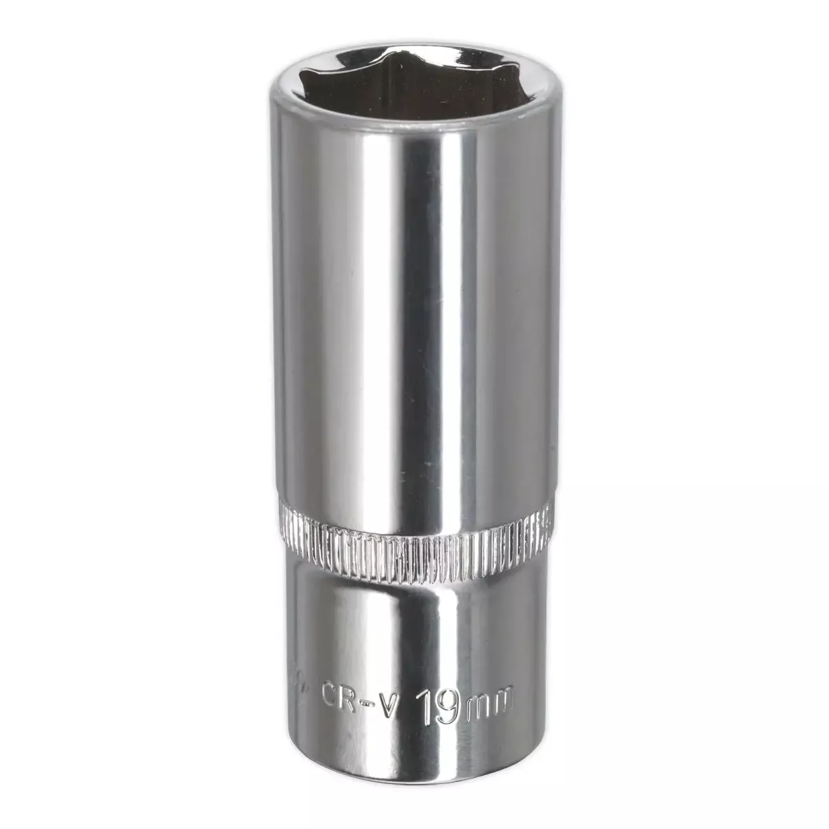 Sealey Premier WallDrive Socket 19mm Deep 3/8"Sq Drive Fully Polished