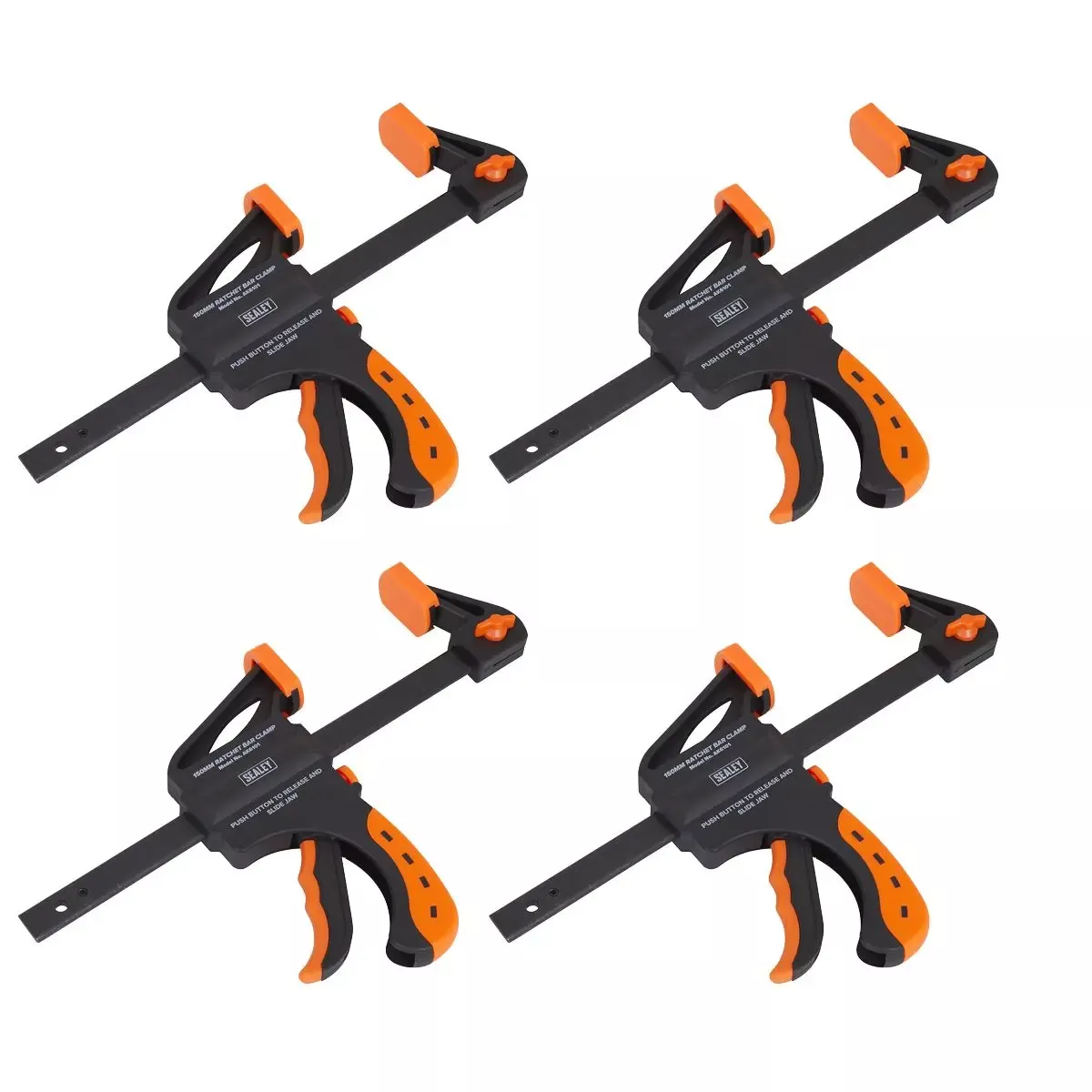 Sealey Ratchet Bar Clamp 150mm 4pc Set