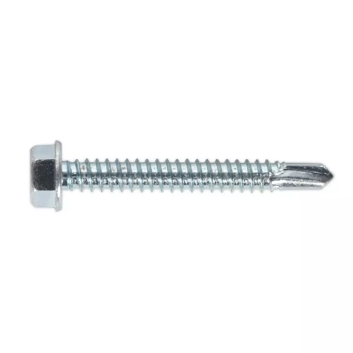 Sealey Self-Drilling Screw 6.3 x 50mm Hex Head Zinc Pack of 100