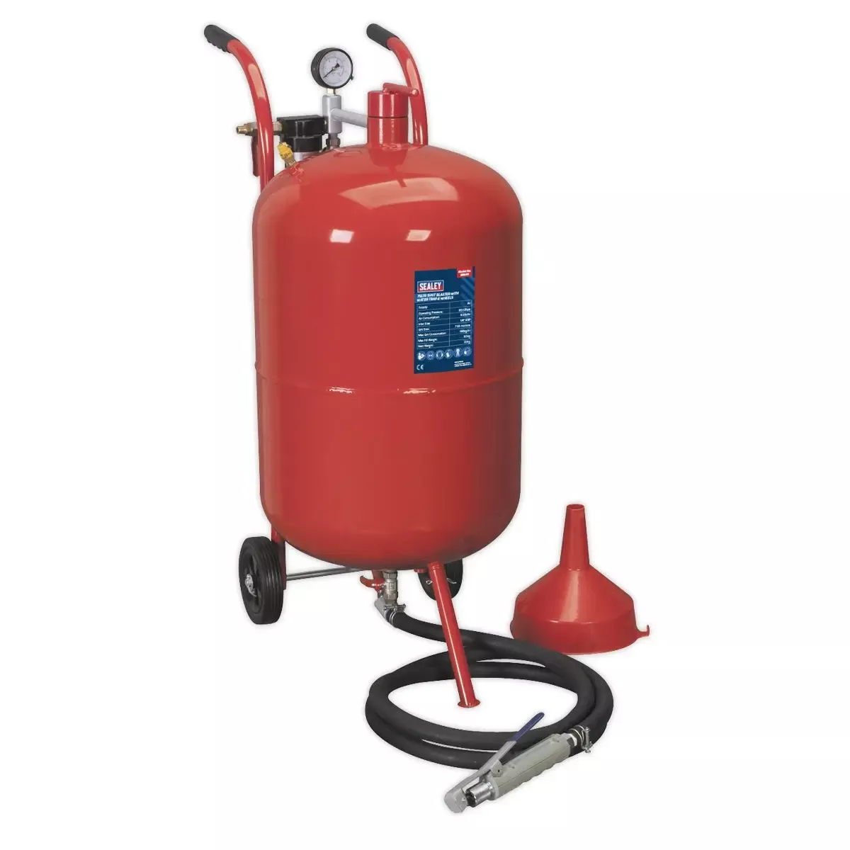 Sealey Shot Blaster with Water Trap & Wheels 75L