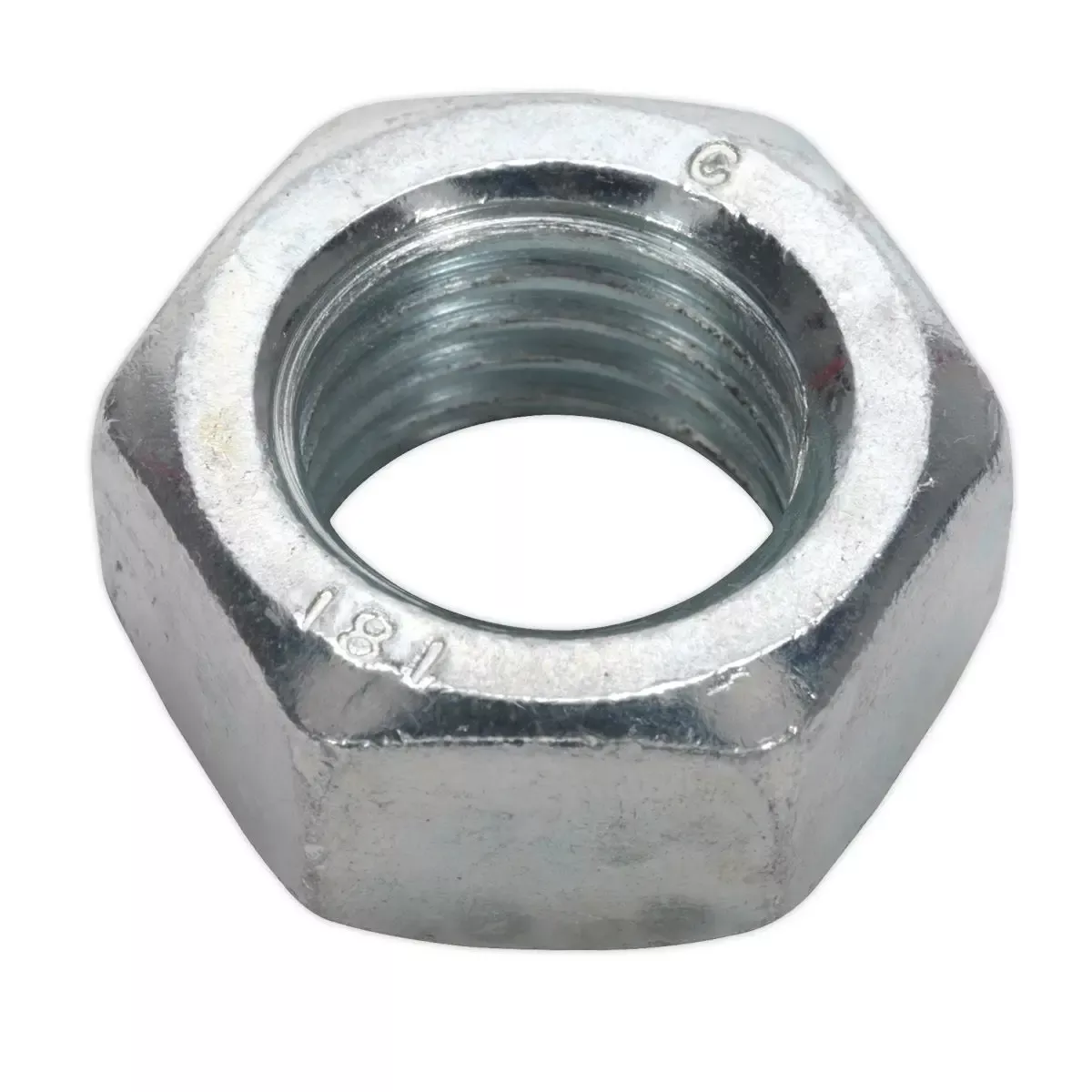 Sealey Steel Nut DIN 934 - M20 Zinc Pack of 10