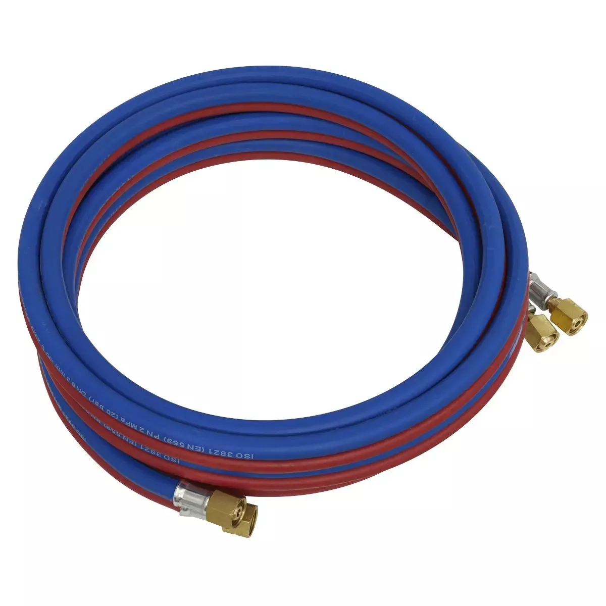 Sealey Twin Rubber Hose Set Oxy Acetylene 5m