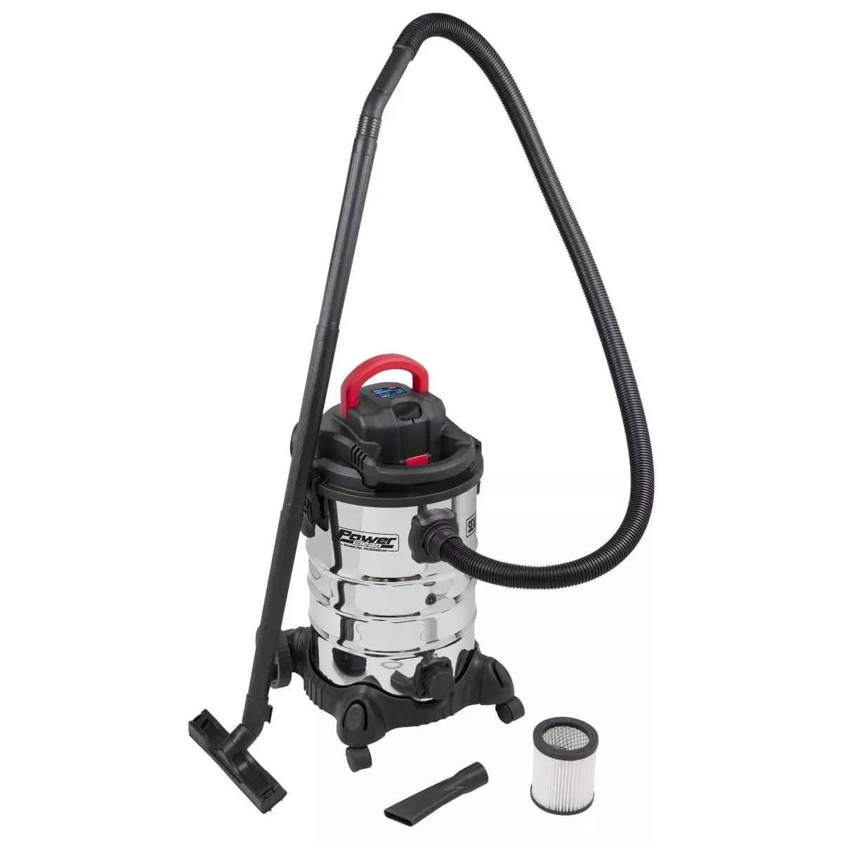 Sealey Vacuum Cleaner Industrial 30L 1400W/230V Stainless Drum