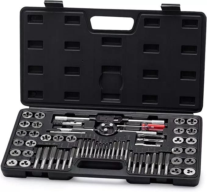 Segomo Tools 60 Piece Metric & SAE Threading Tap & Die Tool Set - TD60MMSAE