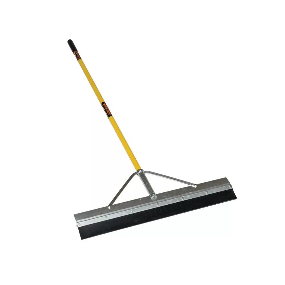 Seymour Outdoor Tools 24" General Purpose Squeegee, 66" Yellow Fiberglass Handle, Cushion Grip 76502