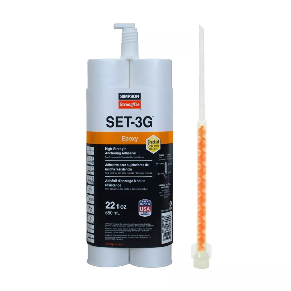 Simpson Strong-Tie SET-3G Epoxy Anchoring Adhesive 22 oz. side-by-side cartridge SET3G22-N