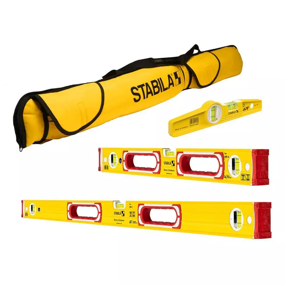 Stabila 10"/24"/48" 3 Level Set Type 196 Aluminum Heavy Duty 48375