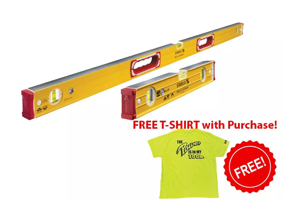 STABILA2 PC. 48" & 16" Type 96M Magnetic Levels Set