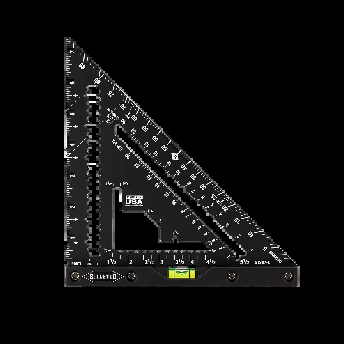 STILETTO STSQ7-L 7" Carpenter Square w/ Level