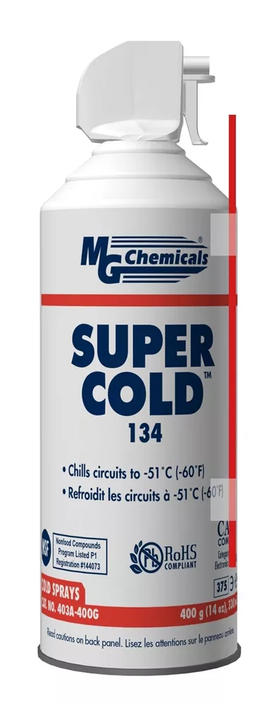 Super Cold 134 Freeze Spray Can, 400 grams (14 oz) aerosol