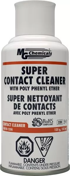 Super Contact Cleaner With Polyphenyl Ether, 125 grams (4.4 oz) aerosol
