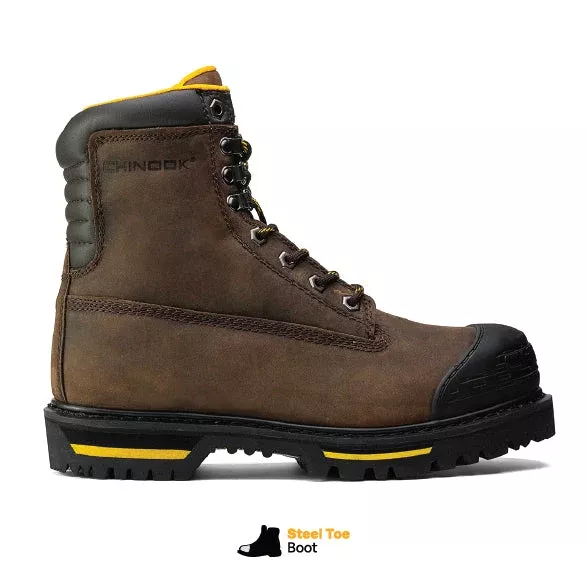 Tarantula 8" Steel Toe Men's Work Boot - Brown