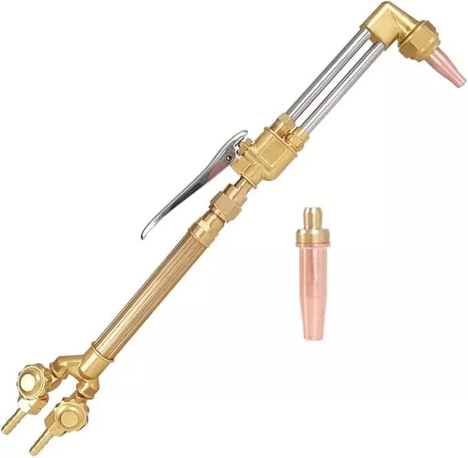 TOAUTO Heavy Duty Cutting Torch, Oxygen Propane Acetylene Welding Torch Flame Torch Handle & Cutting Attachment with Propane Tip