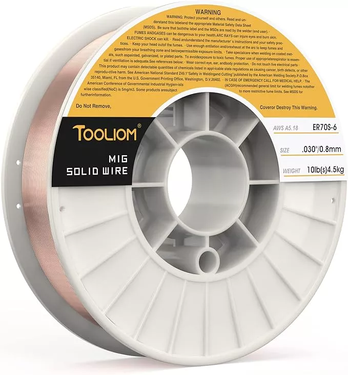 TOOLIOM ER70S-6 .030"(0.8 mm) Mild Steel MIG Solid Welding Wire on 10-Pound Spool Compatible with TL-200M TL-250M Pro 2PCS