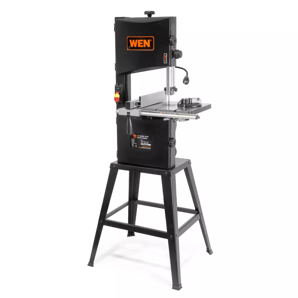 WEN 3962T 3.5-Amp 10-Inch Two-Speed Band Saw with Stand and Worklight