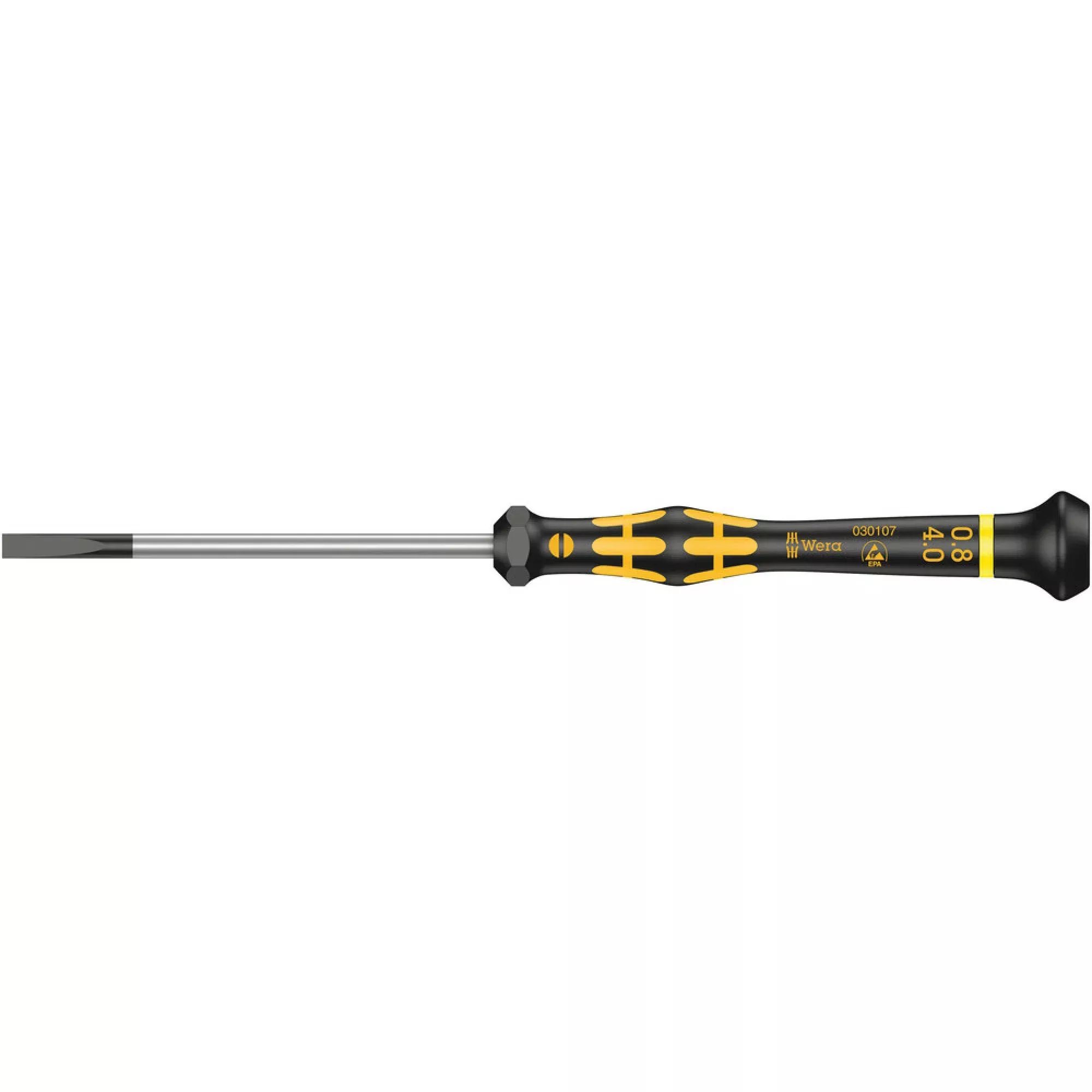 Wera 1578 A ESD Kraftform Micro screwdriver for slotted screws, 0.40 x 2 x 60 mm