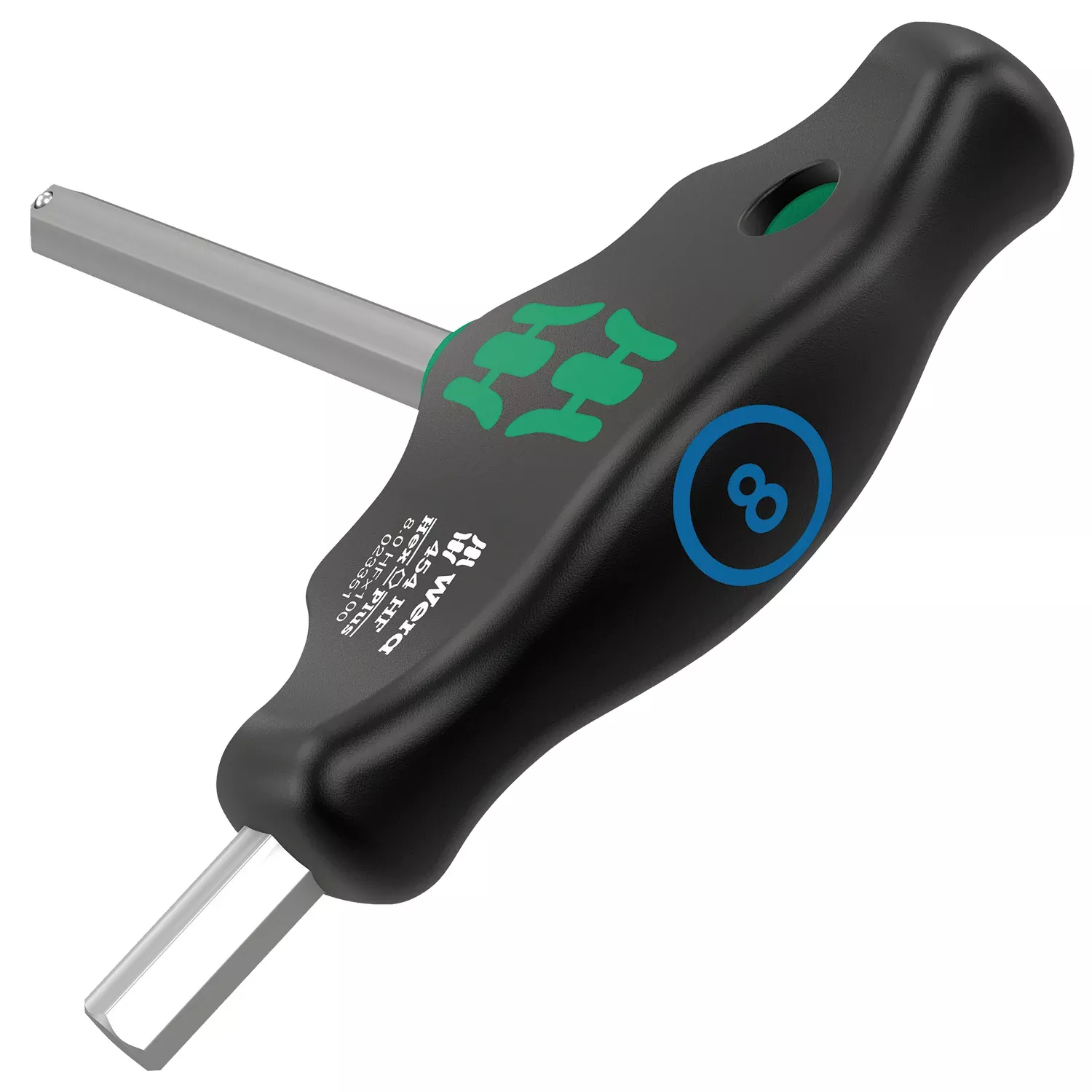Wera 454 HF T-handle hexagon screwdriver Hex-Plus with holding function, 8 x 200 mm