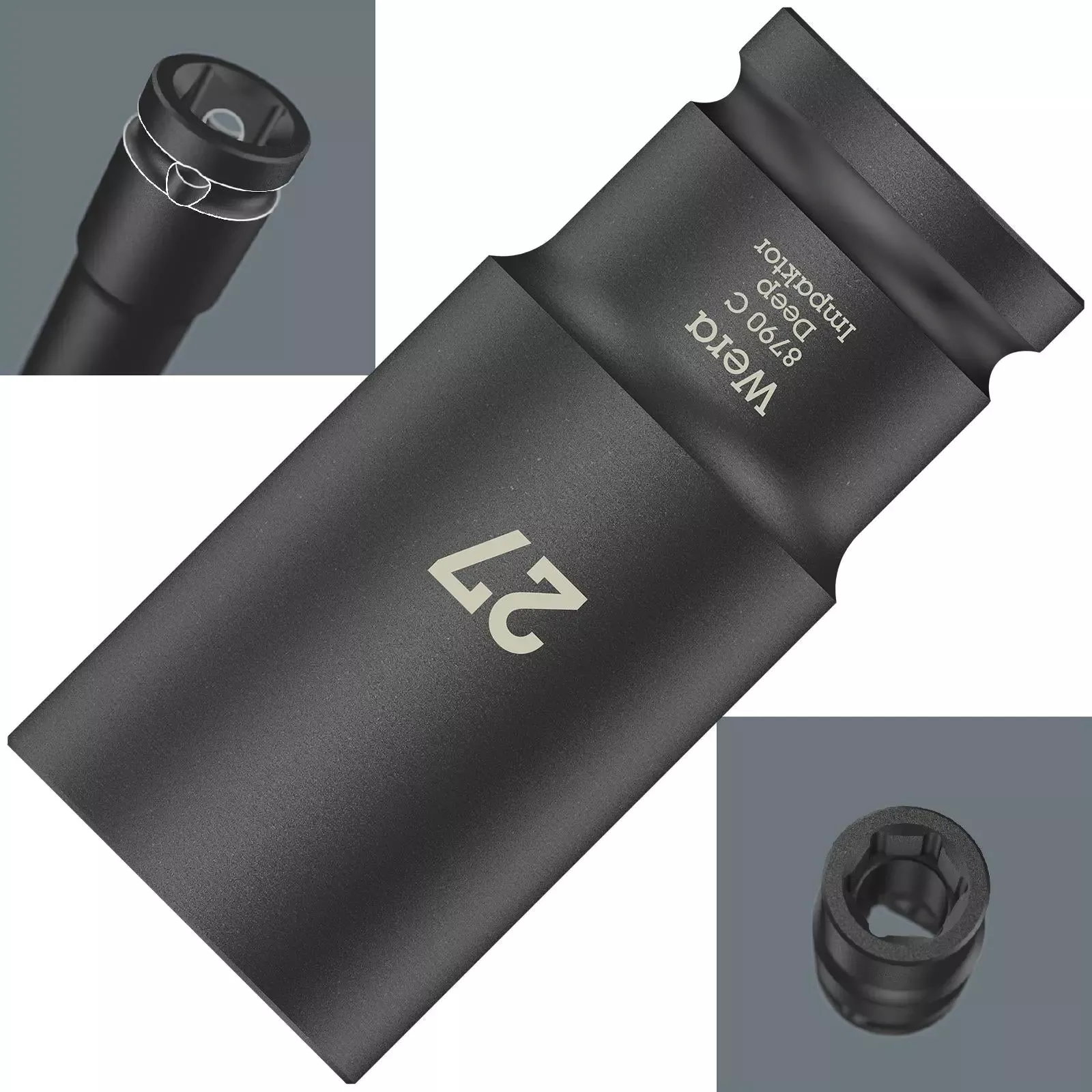 Wera Deep Impact Socket Impaktor with 1/2" Drive Zyklop 8790 C 27mm x 83mm