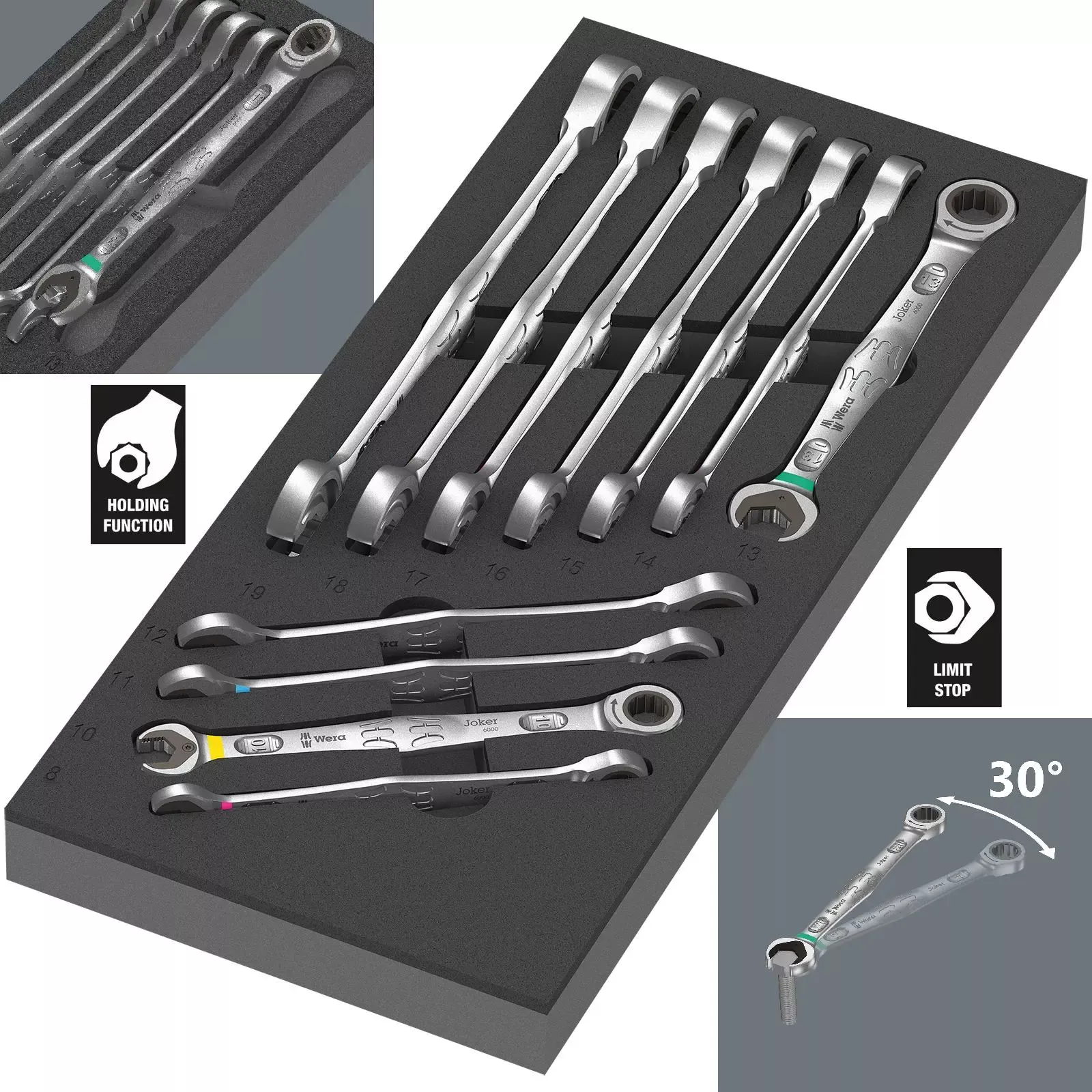 Wera Foam Insert 6000 Joker Set 1 9730 11 Pieces