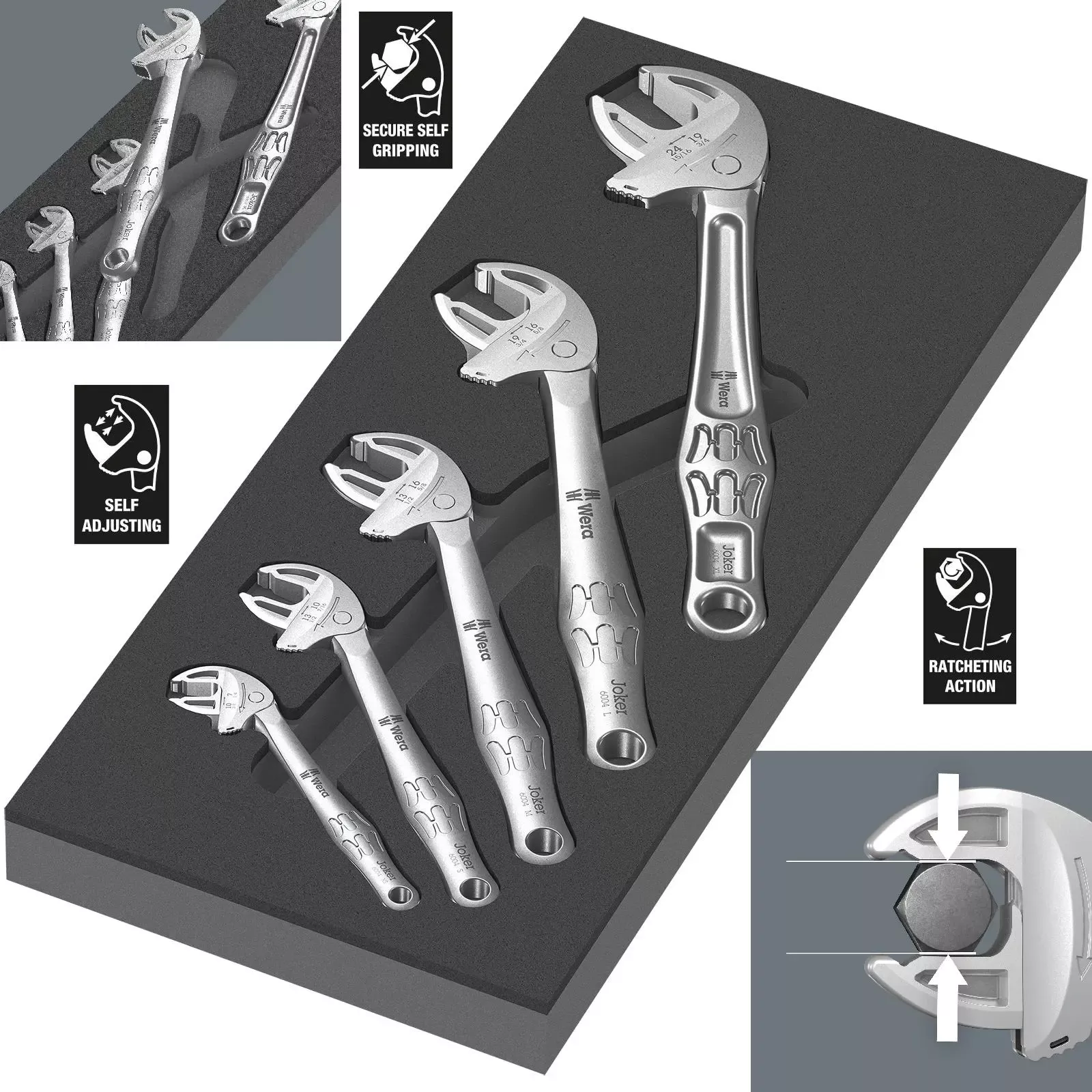 Wera Foam Insert 6004 Joker Set 1 9732 5 Pieces