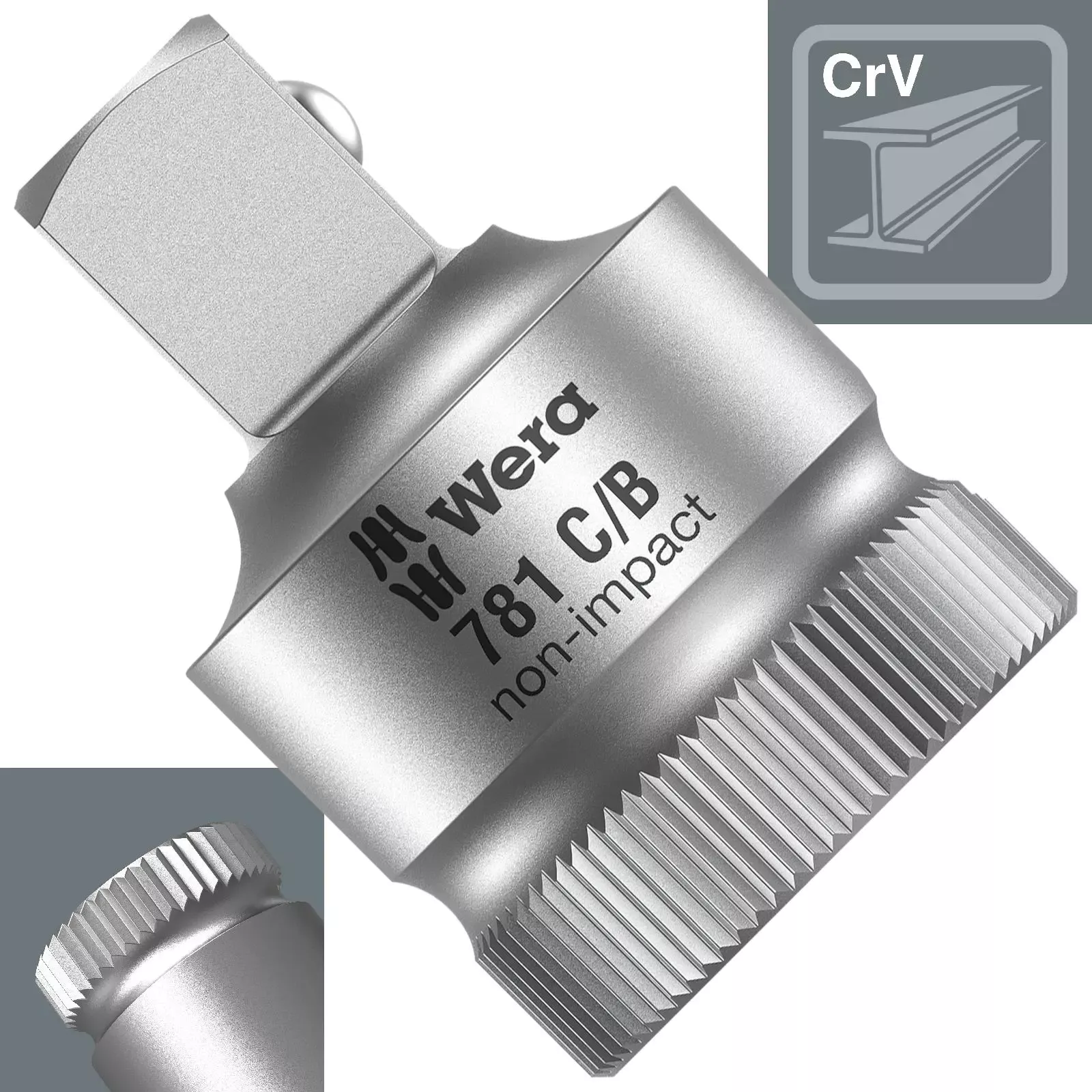 Wera Socket Adaptor Zyklop 1/2" to 3/8" Drive Connection 781 C/B 1/2" Drive