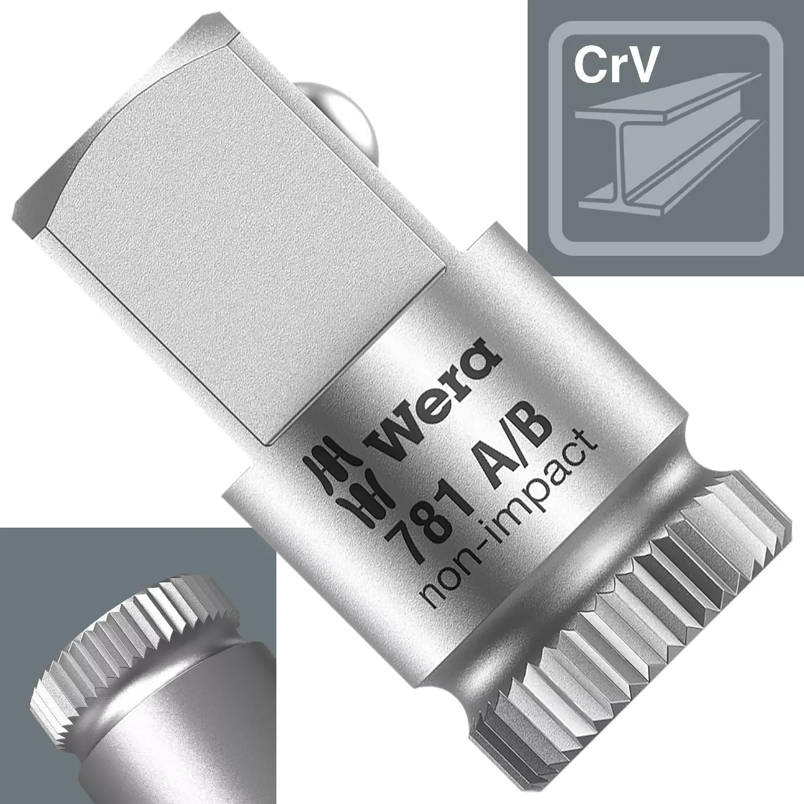 Wera Socket Adaptor Zyklop 1/4" to 3/8" Drive Connection 781 A/B 1/4" Drive