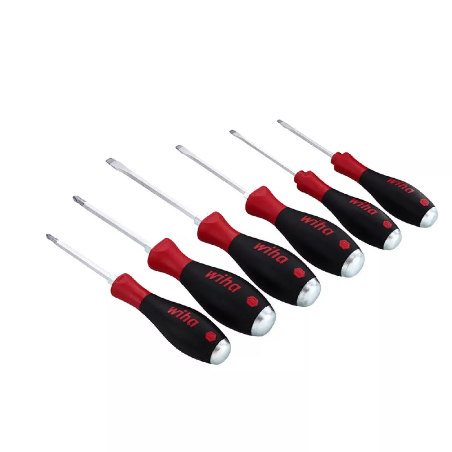 Wiha Tools 53096 SoftFinish Extra Heavy Duty Slotted/Phillips 6 Piece Set