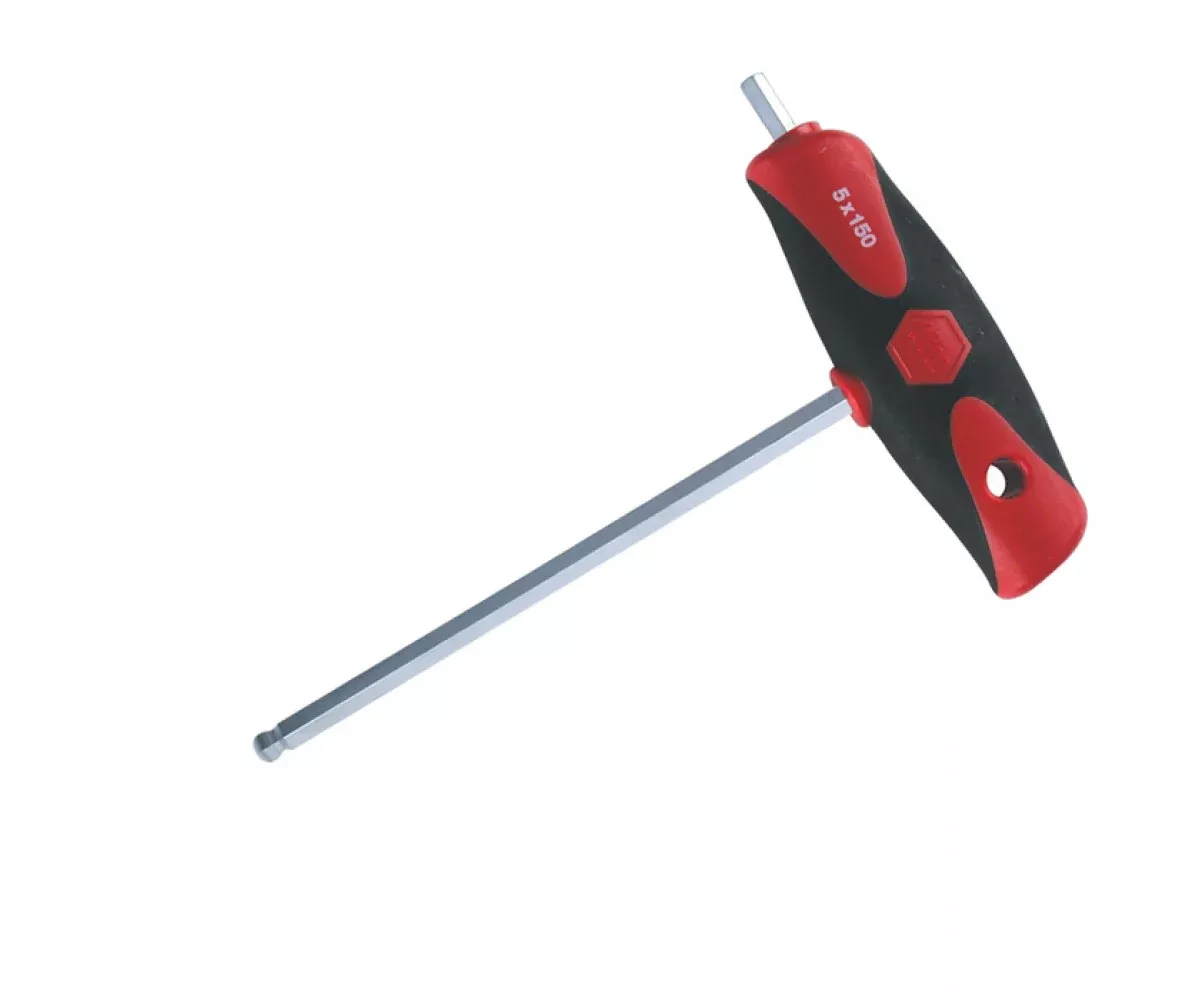Wiha Tools 54082 Soft Grip Dual Drive Ball End Hex T-Handle 8.0mm