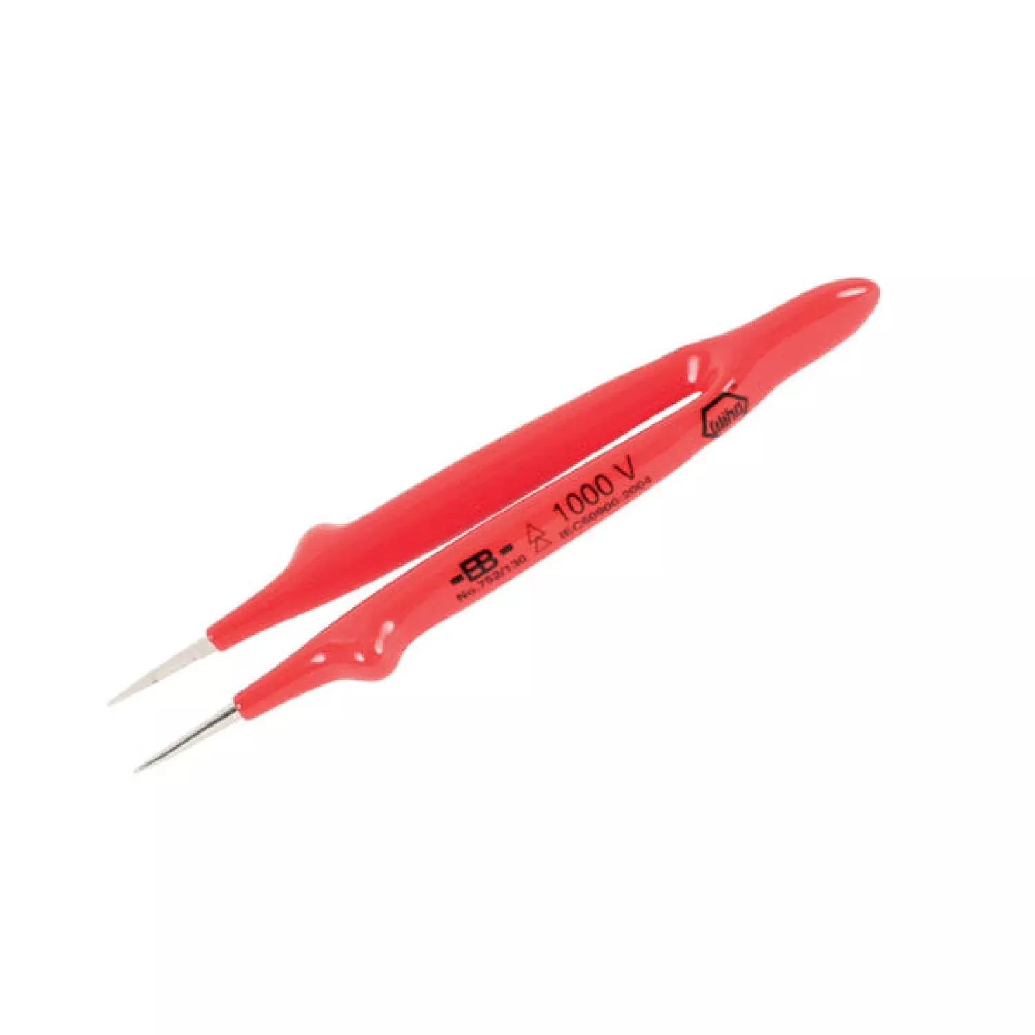 Wiha Tools 75205 Insulated Straight Fine Tip Tweezers, 5 inch
