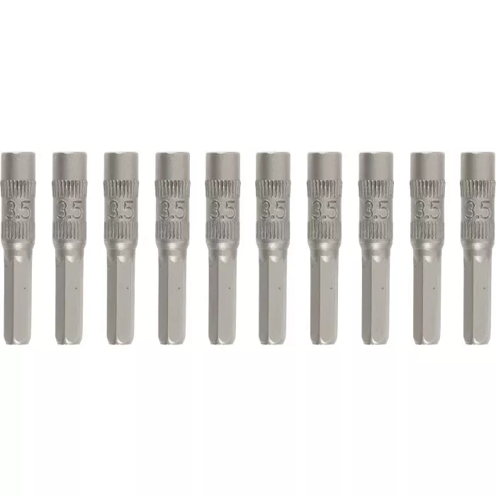 Wiha Tools 75656 System 4 Metric Nut Setters Micro Bits, 4 mm Drive, 4.0 mm x 30 mm, 10 Pk.
