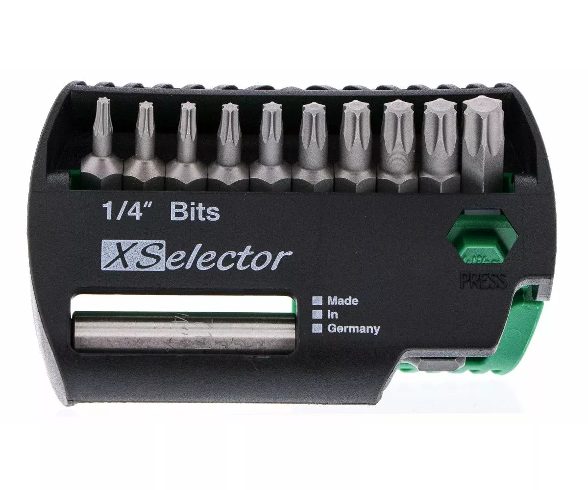 Wiha Tools 79445 11 Piece Torx Xselector and Magnetic Bit Holder Set - T7 - T40